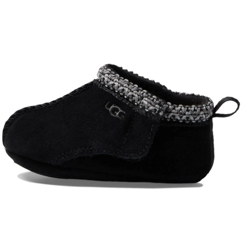 UGG Baby Tasman Slippers US 0/1 XS Black Suede NIB