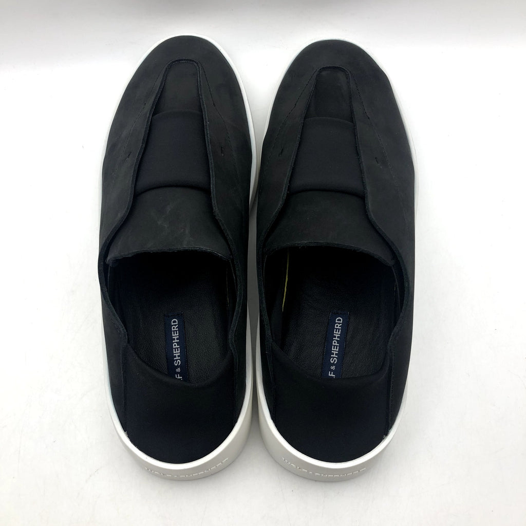 Wolf & Shepherd Cruise Ace Slip On Sneaker Mens 7.5 Womens 9 Black Leather NIB