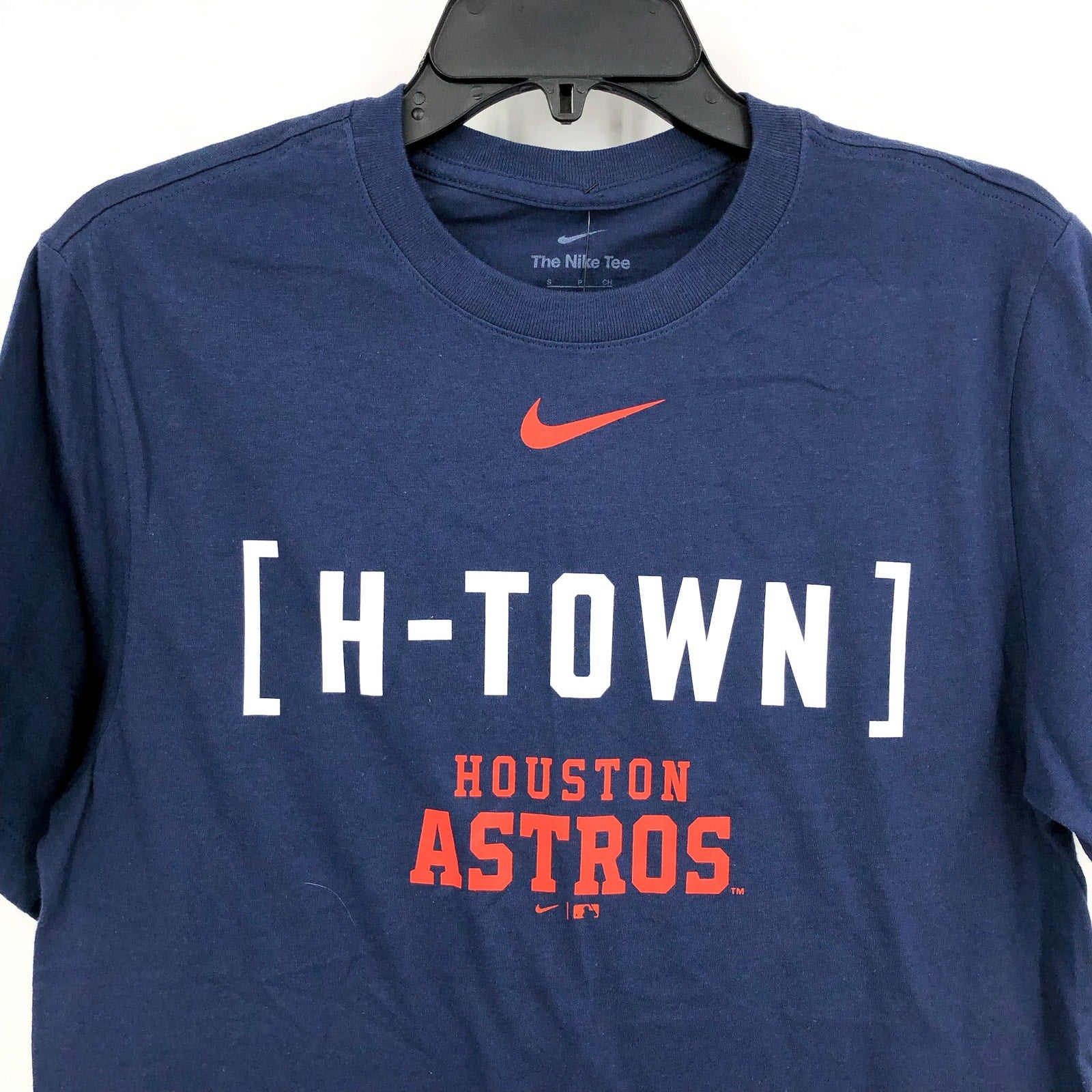 NIKE Men’s Houston Astros Bracket Team Phrase Graphic T-shirt Small Navy NWT