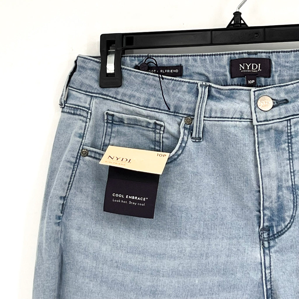 NYDJ Womens Margot Girlfriend Jeans Size 10 PETITE Kingston Blue NWT