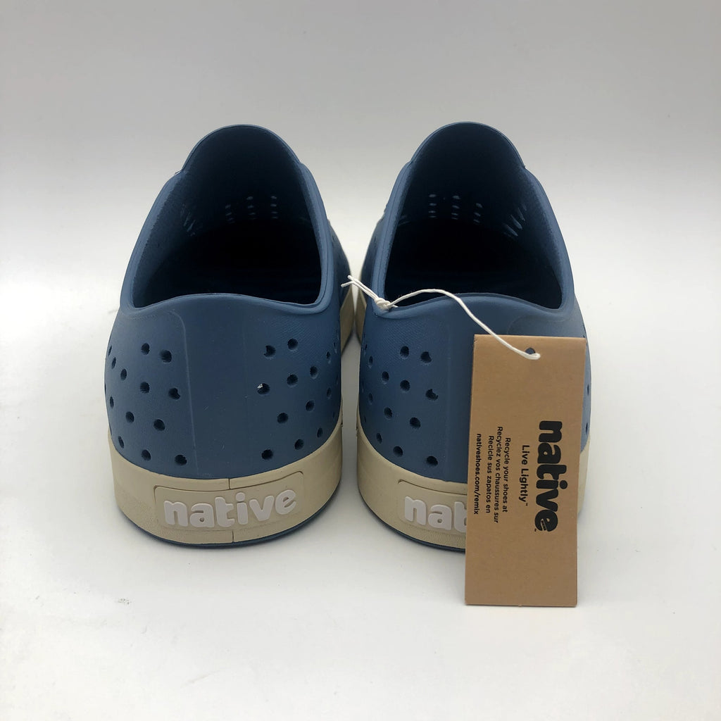 Native Jefferson Slip On Casual Shoes Mens 11 Oasis Blue Bone White Sneakers NIB