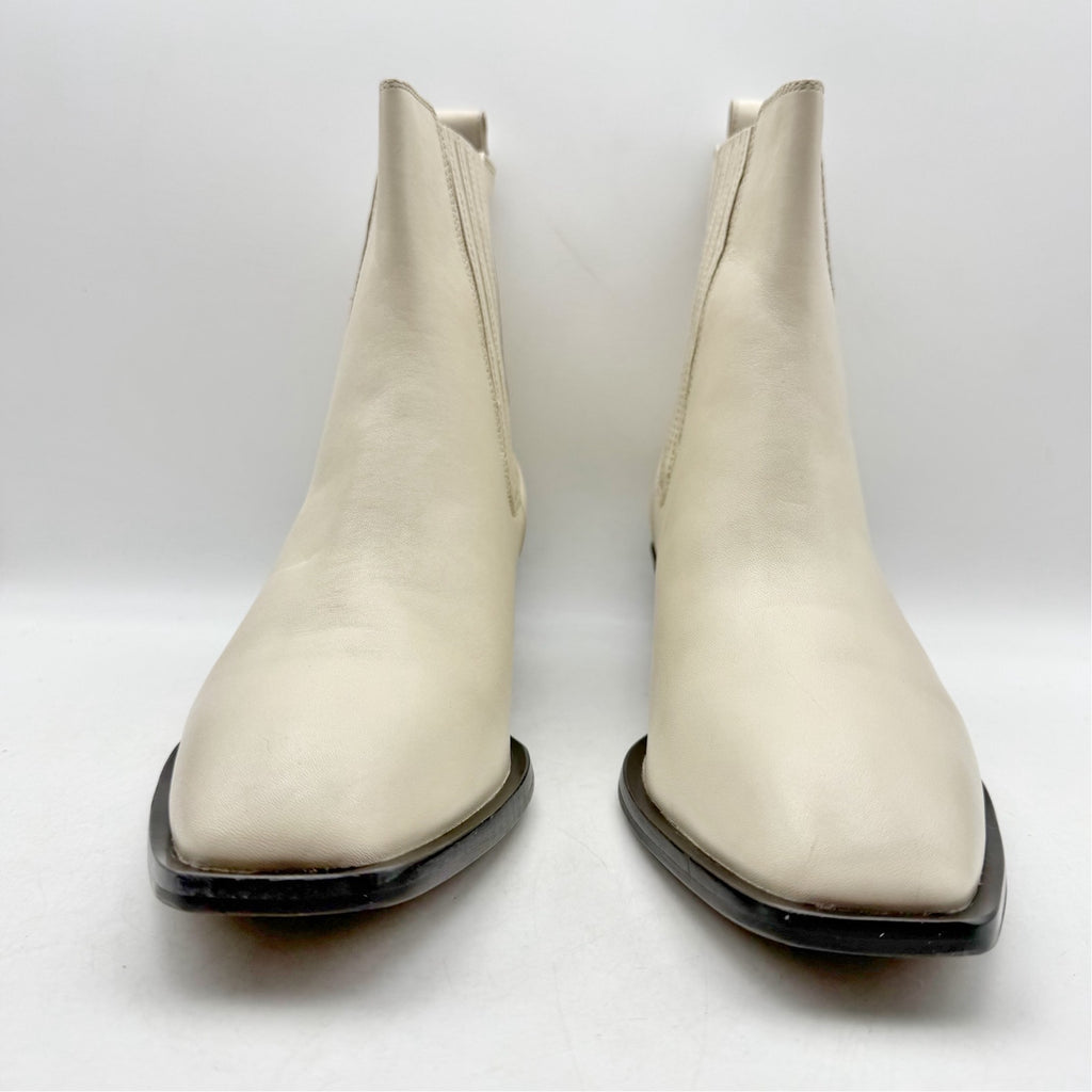 Seychelles Womens Hold Me Down Chelsea Ankle Boots Size 11 Cream Leather NWOB