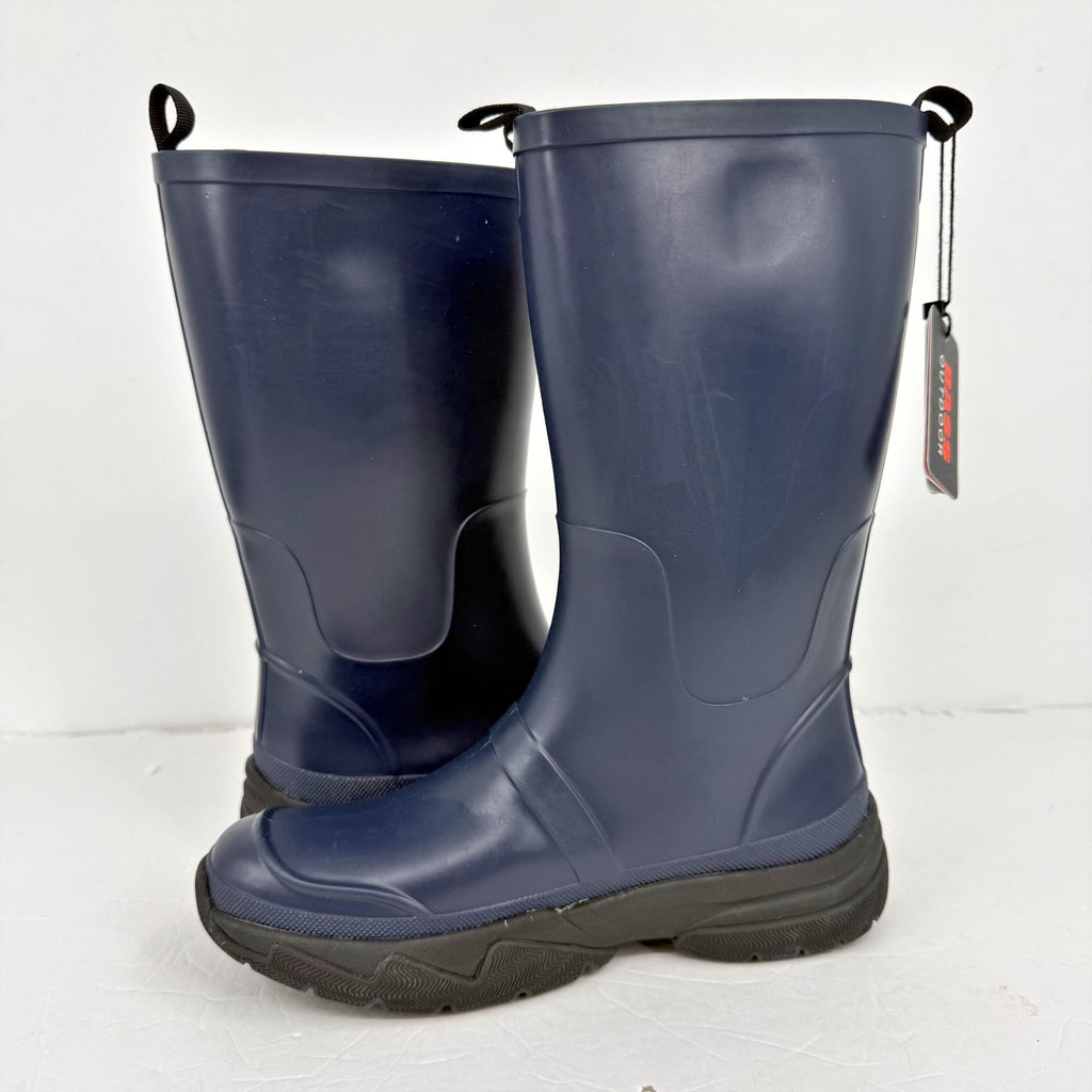 Bass Outdoors Womens Field Tall Rainboots US 8 M Blue Waterproof NWOB