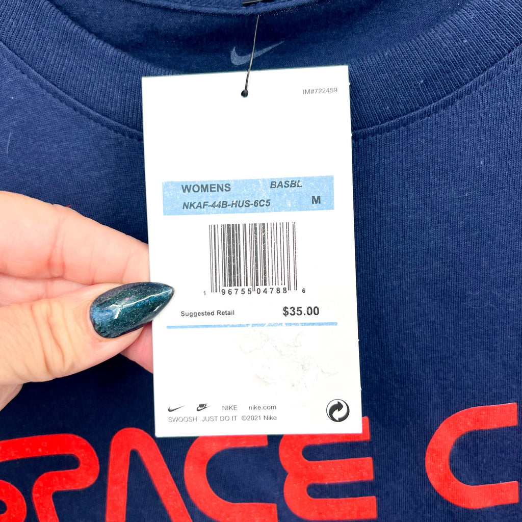 NIKE Womens Houston Astros Connect T-Shirt Medium Navy Blue Short Sleeve NWT
