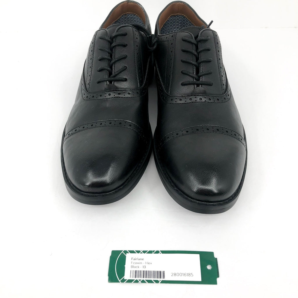 FAIRLANE & SONS Mens Feawin Flex Oxford Shoes 13 Black Leather Stitchfix NWOB
