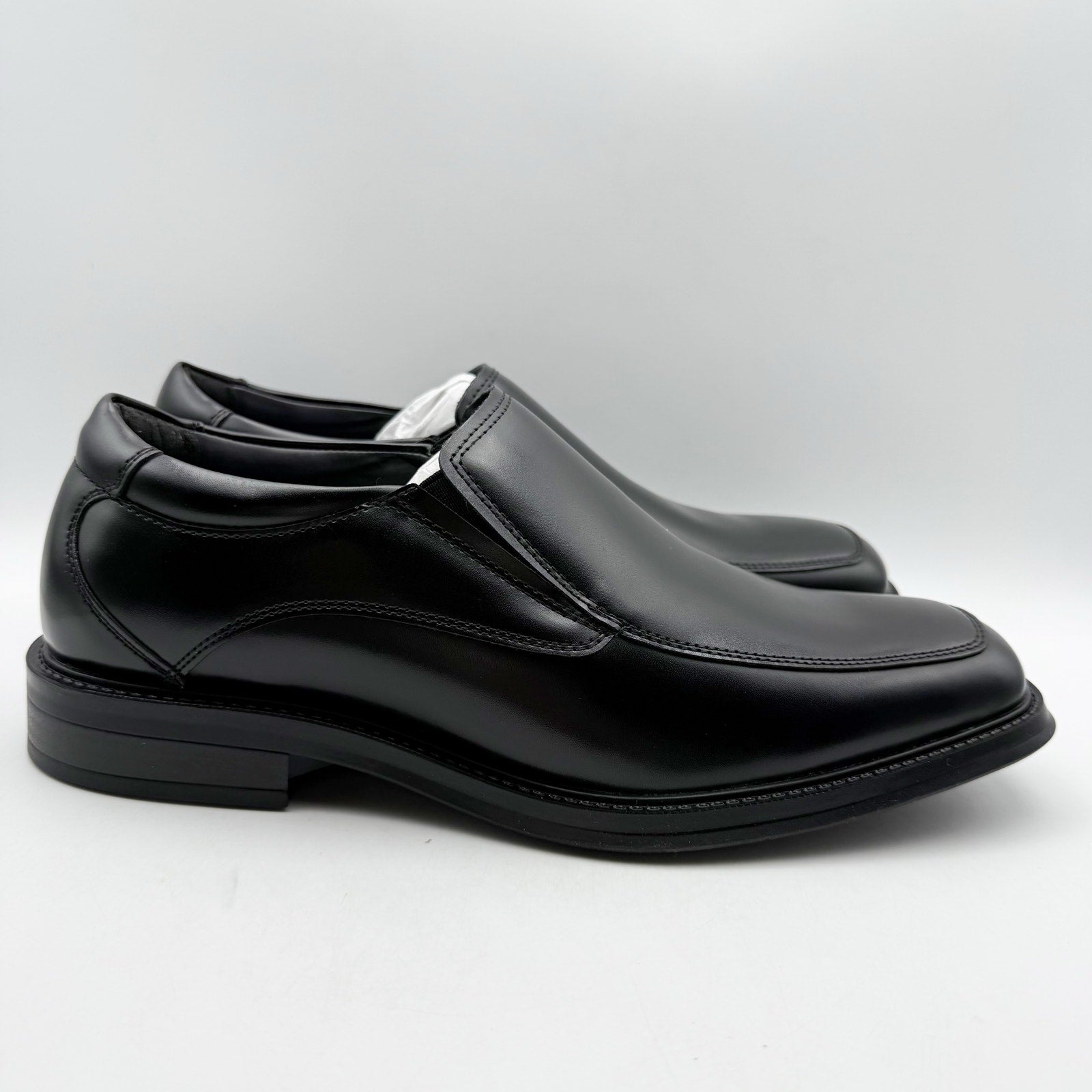 Dockers Mens Lawton Loafers US 11.5 Wide EU 45 Black Leather Slip On NIB