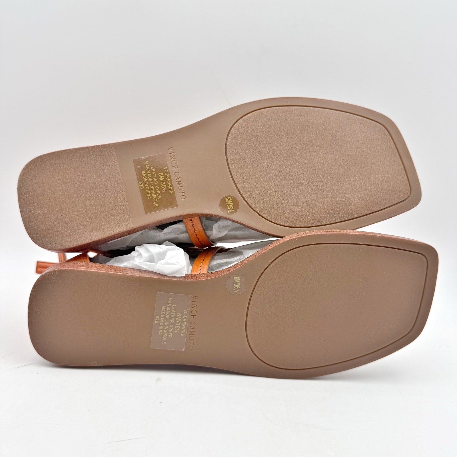 Vince Camuto Womens Brenndie Gladiator Sandals Size 6 M Orange Leather NIB