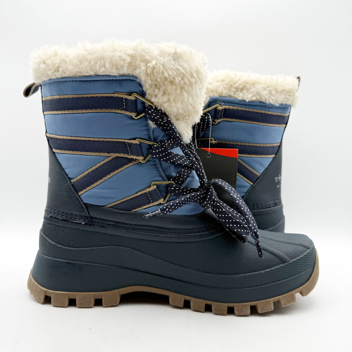 Storm by Cougar Womens Fresno Snow Boots Size 8 EU 38.5 Navy Blue Waterproof NIB