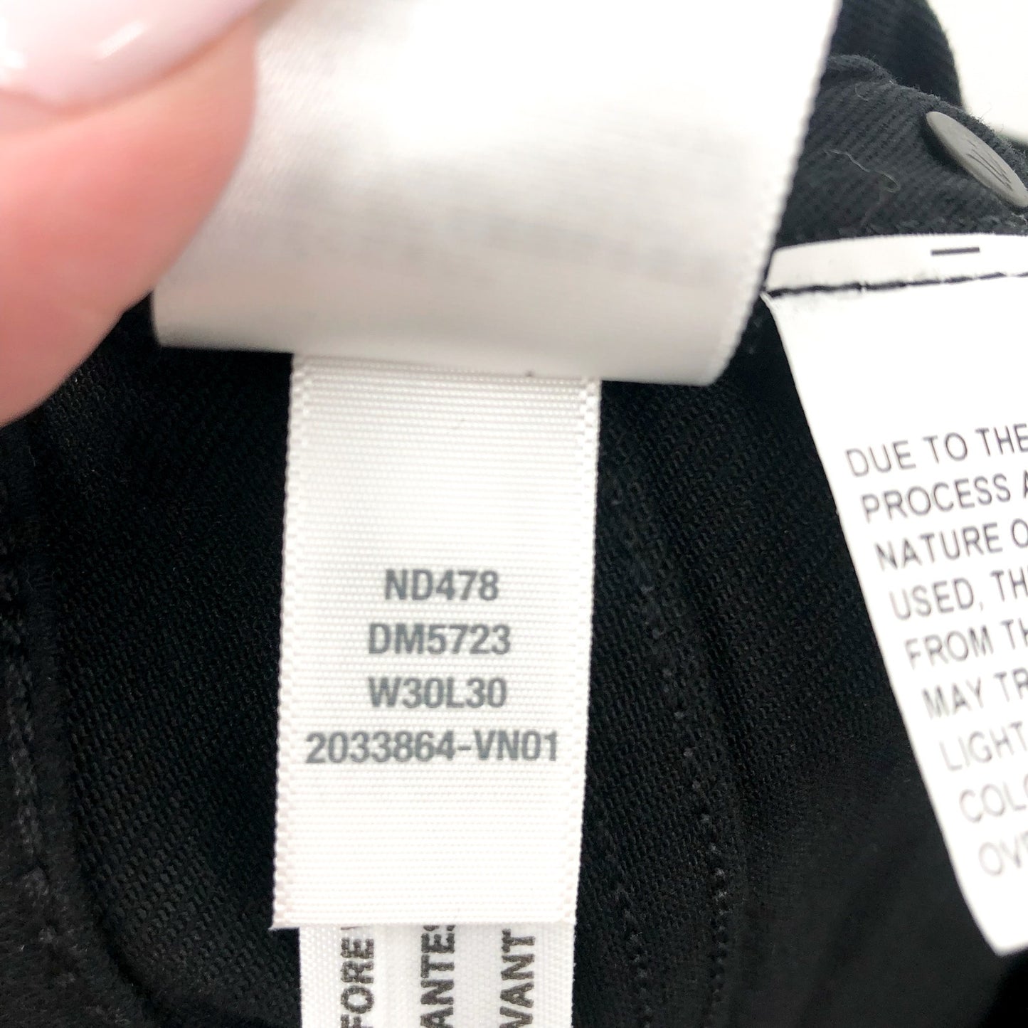 MADEWELL Men's Athletic Slim Jeans 30x30 Black Bainhart COOLMAX ND478 NWT