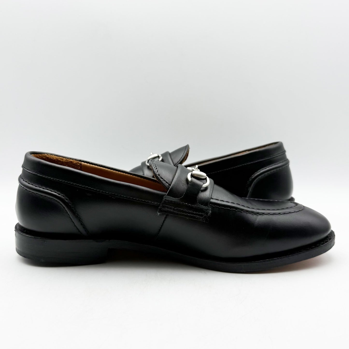 Allen Edmonds Mens Randolph Bit Loafer US 8 Black Leather Metal Hardware NIB