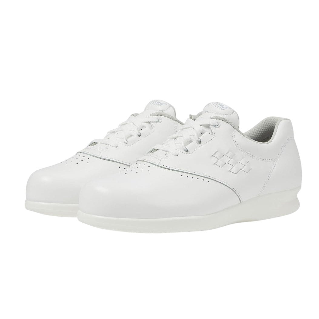 SAS Womens Free Time Comfort Walking Sneakers US 10.5 Wide White Leather NIB