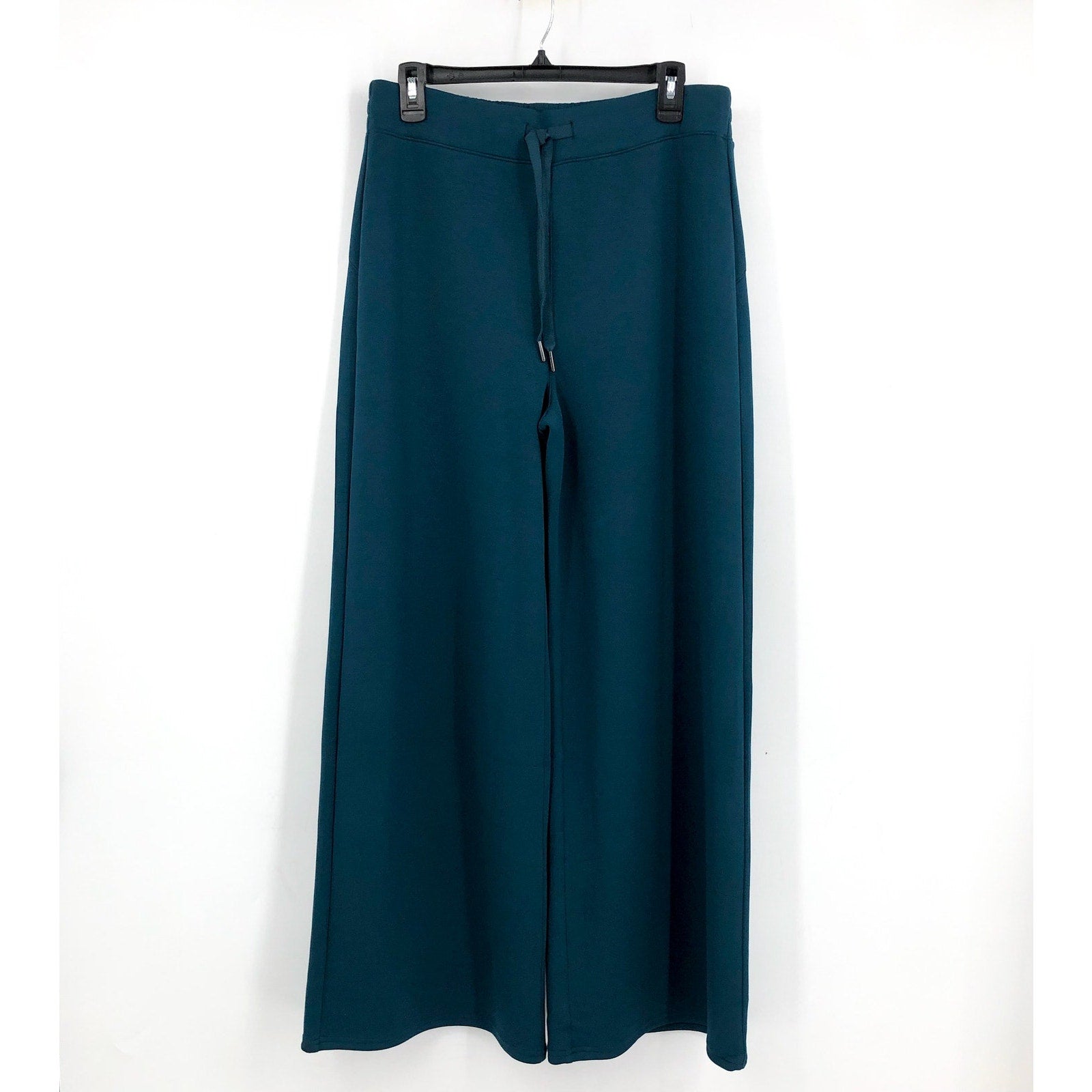 SPANX Women's AirEssentials Wide Leg Pants XL Crystal Teal Blue Knit Stretch NWT