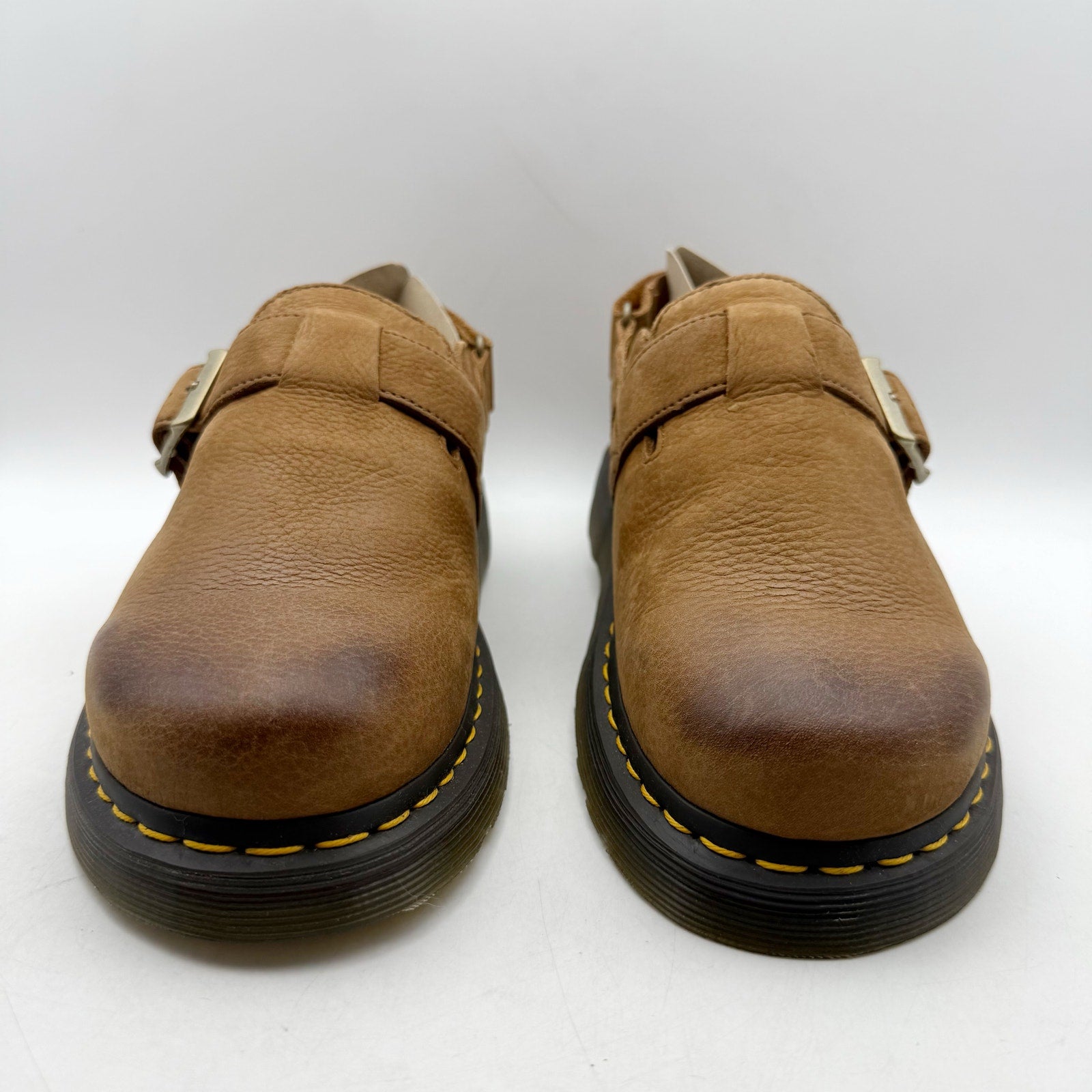 Dr. Martens Jorge II Slingback Mules WOMENS 11 MENS 10 Brown Suede Clogs NIB