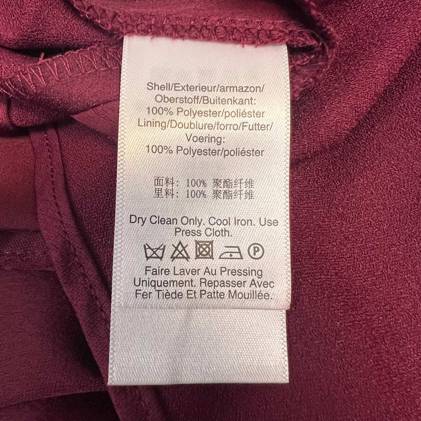 DKNY Women's Sleeveless Faux Wrap Midi Dress Size 6 Red Maroon Draped NWT