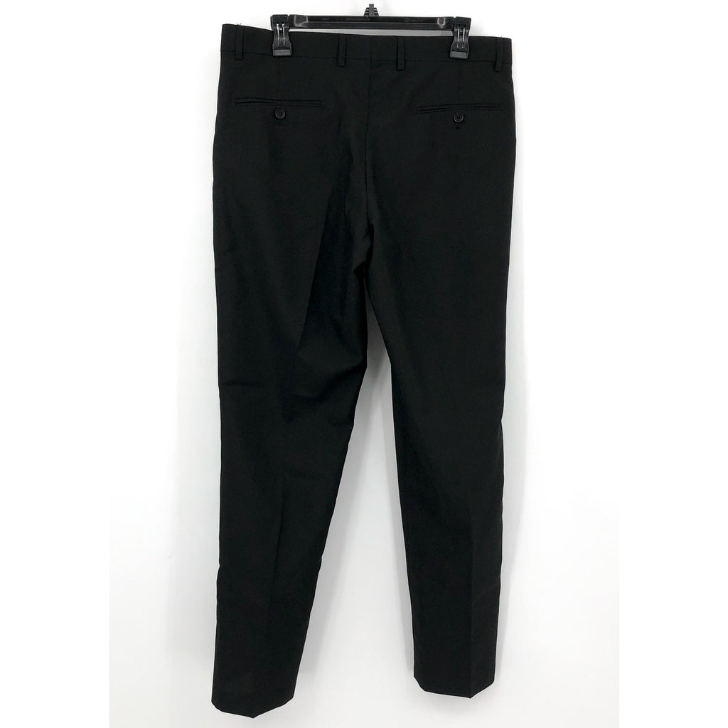 OPPOSUITS Mens Slim Fit Dress Pants 36 x 33 Black Straight Leg Flat Front NWOT