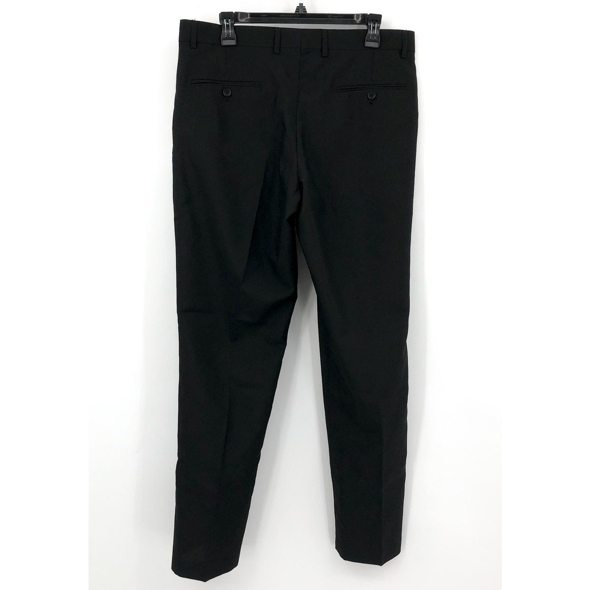 OPPOSUITS Mens Slim Fit Dress Pants 36 x 33 Black Straight Leg Flat Front NWOT