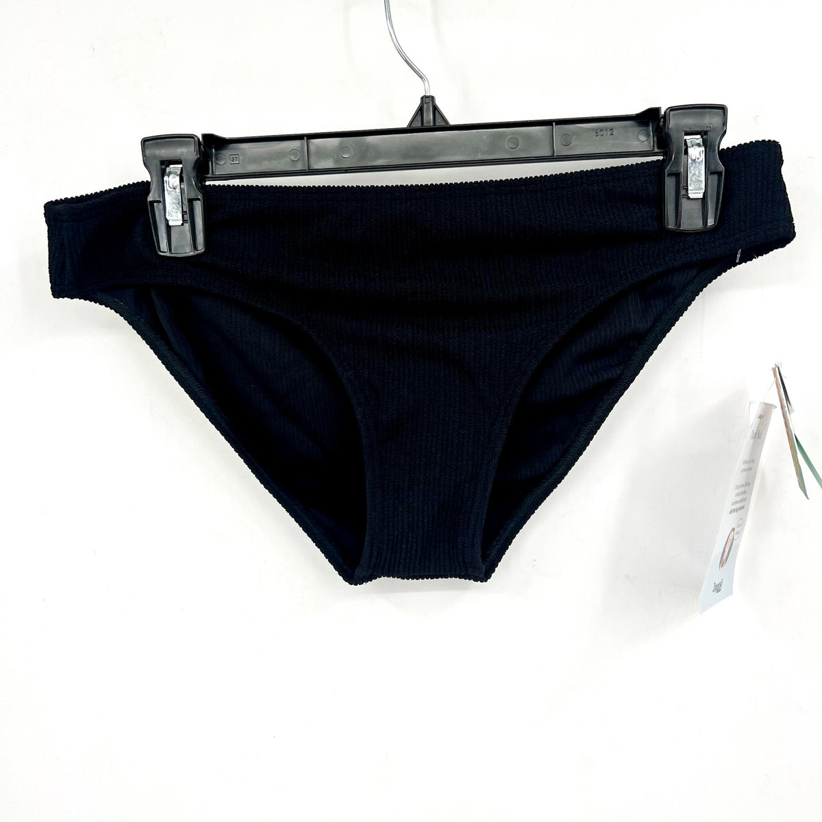 SUNSETS X Pacifica Women's Penny Hipster Bikini Bottom Large Black Rib NWT