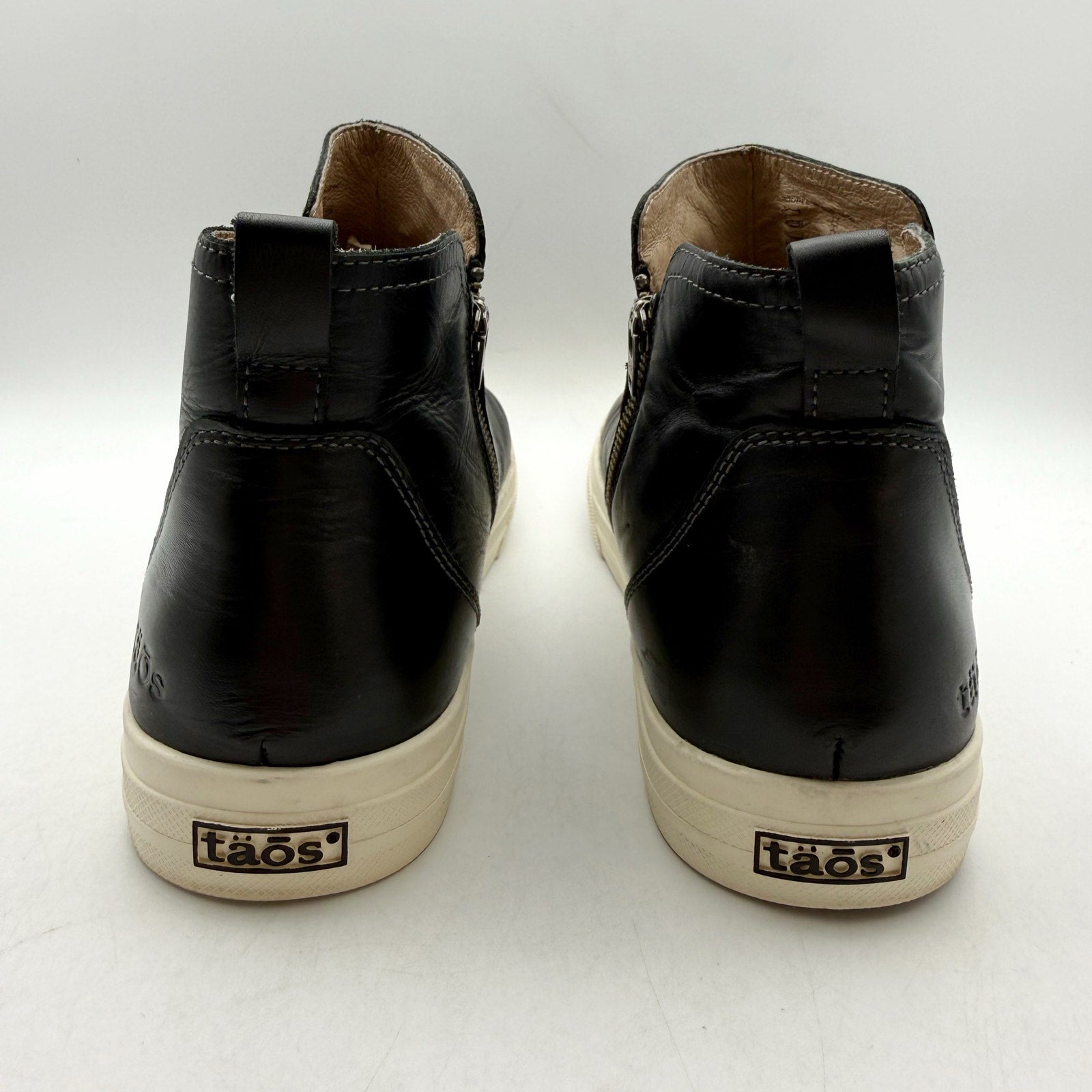 Taos Footwear Womens Double Up Ankle Boots Size 10 M Black Leather NIB