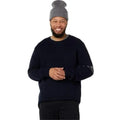 LABEL Men's Go-To Sweater Size XL Navy Blue Light Grey Crewneck Merino Wool NWT