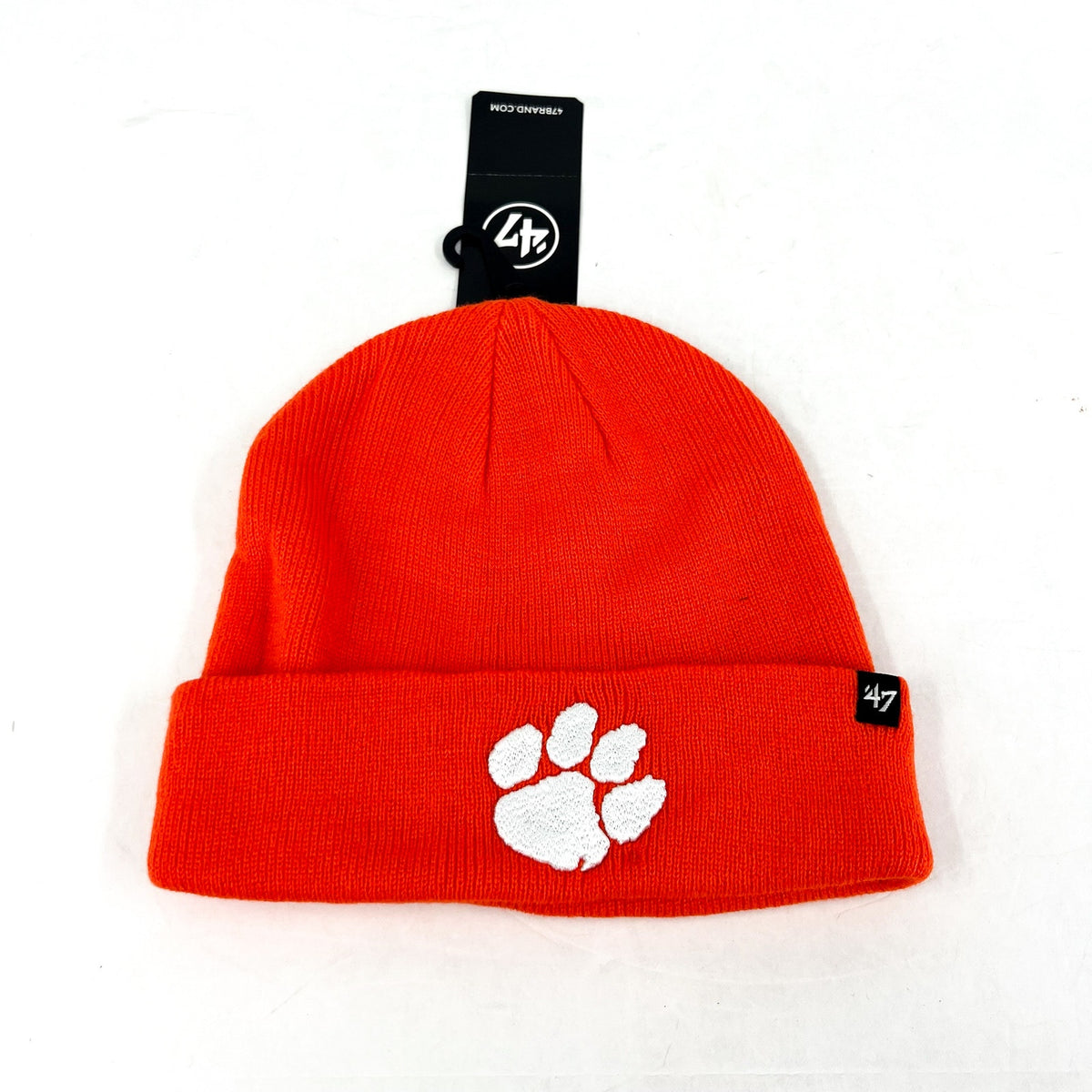 47 BRAND Mens Clemson Tigers Harbor Cuffed Knit Hat One Size Orange NWT