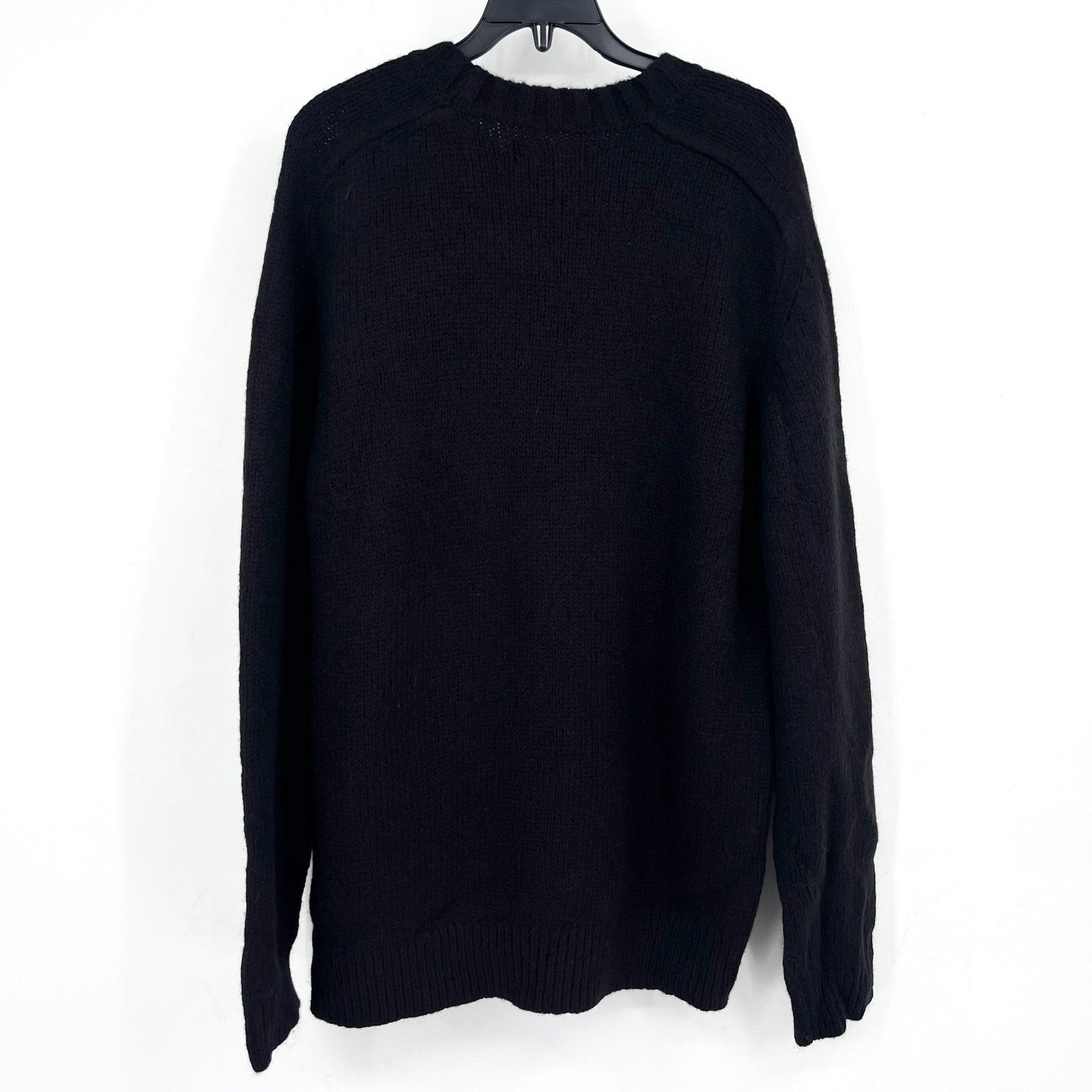 EVERLANE Men's The Cloud Crewneck Sweater Large Black Merino Wool Alpaca NWT