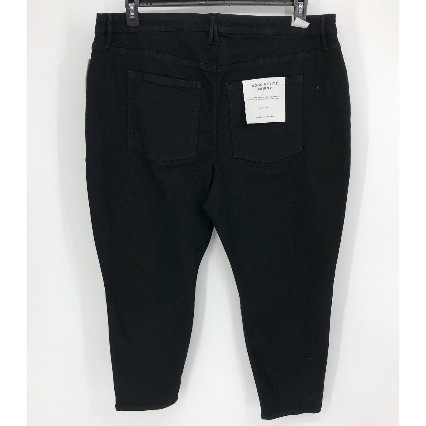 GOOD AMERICAN Always Fits Good Skinny Jeans 28-32 PETITE Black Mid Rise NWT