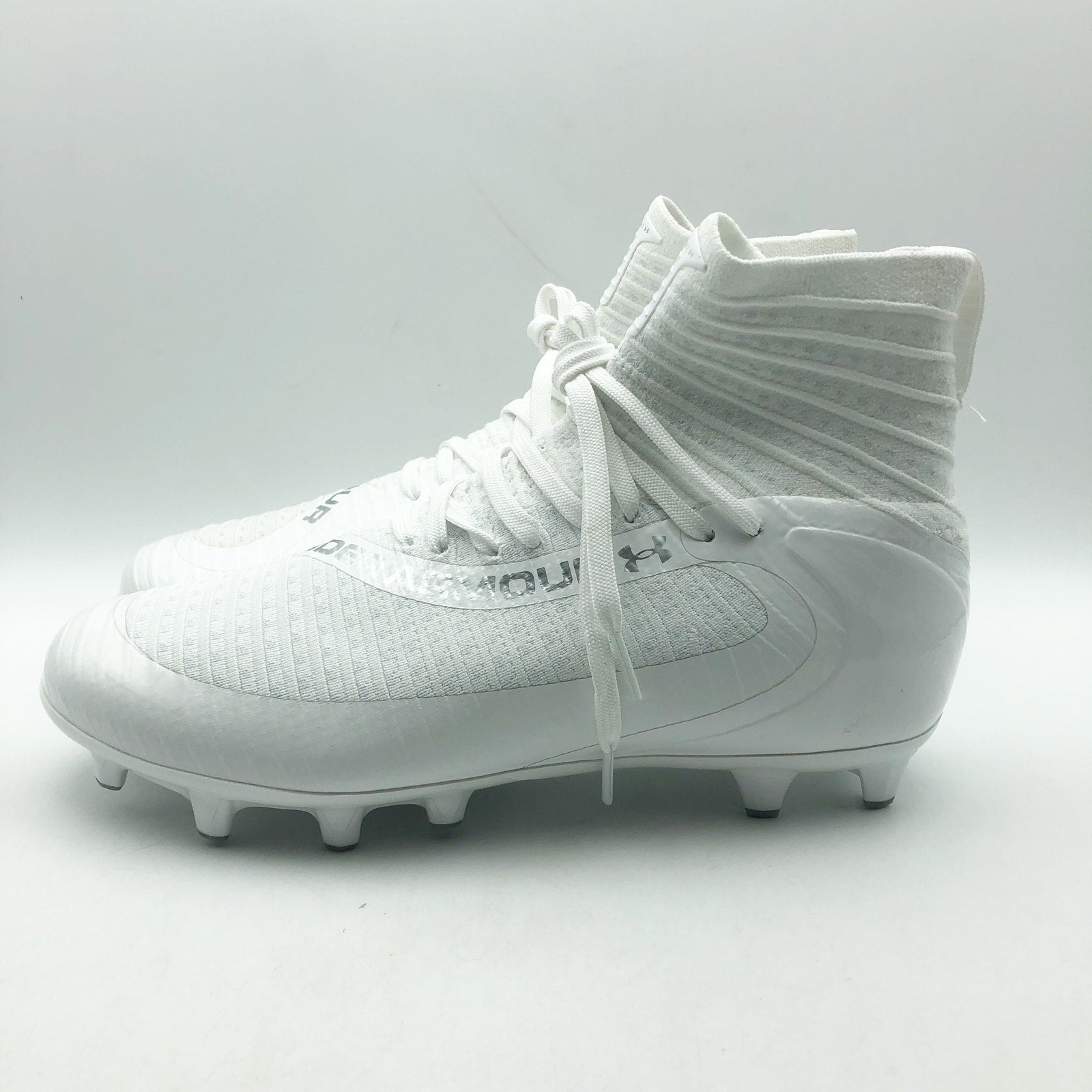 Under Armour Men Highlight MC 2.0 High Top Football Cleats Size 8 White NWOB