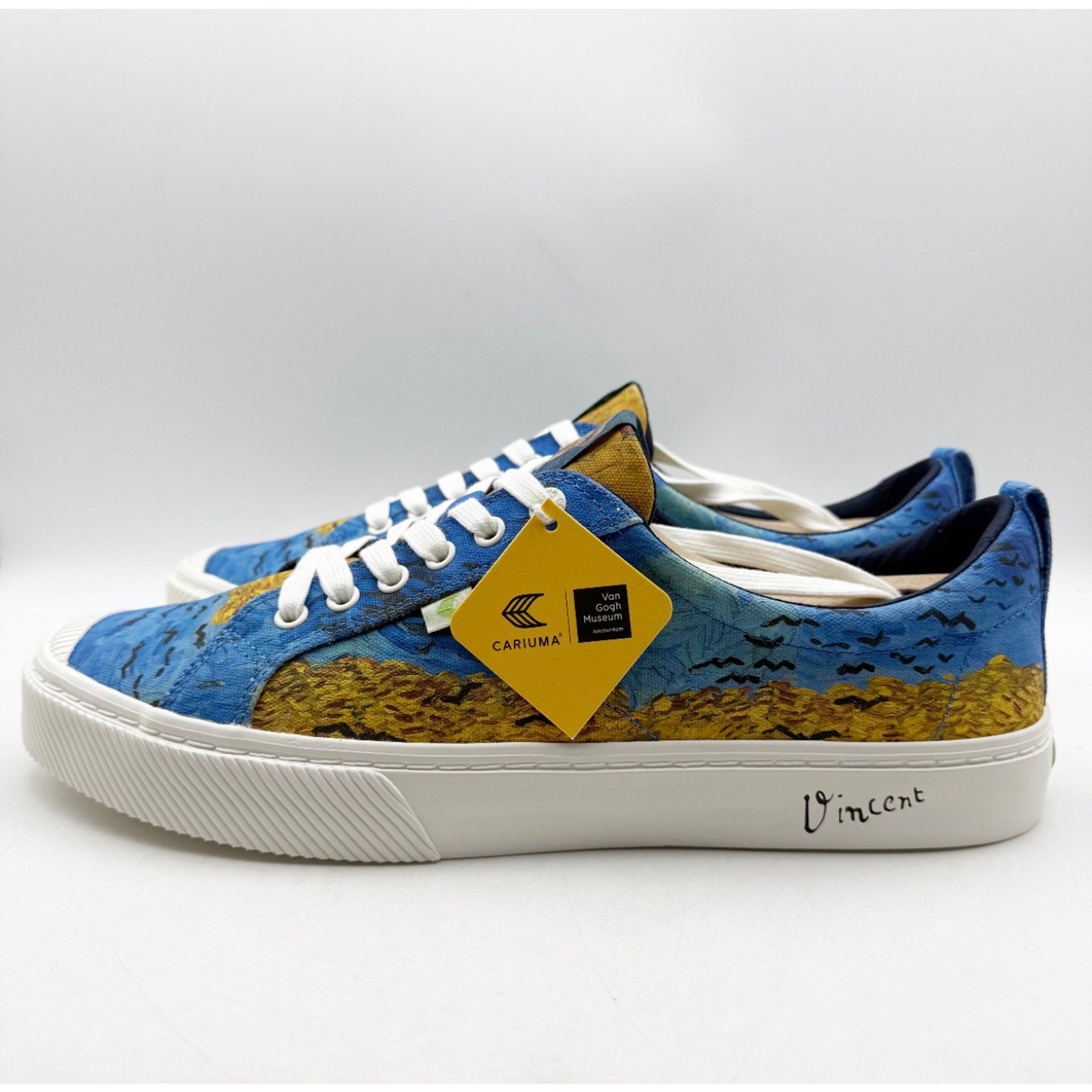 Cariuma X Van Gogh Men's VGM OCA Low Sneakers US 10.5 Blue Wheatfield Canvas NIB