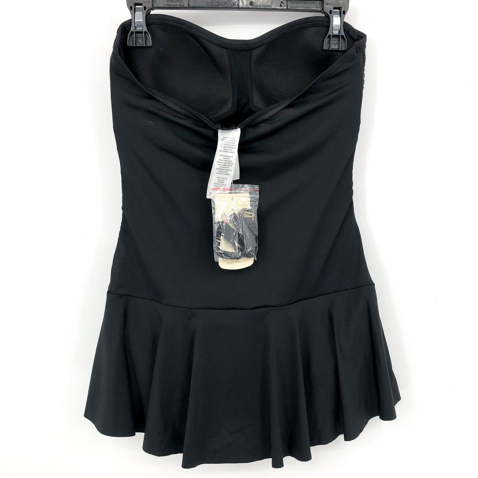 TOMMY BAHAMA Women's Pearl Bandeau Swim Dress Size 8 Black UPF 50 NWT