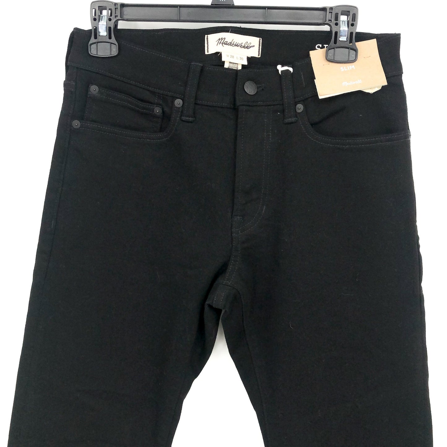 MADEWELL Men's Slim Jeans 38x30 Black Bainhart ND479 COOLMAX Denim NWT