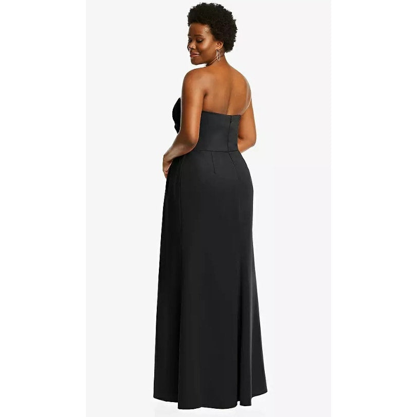 AFTER SIX Women's Strapless Wrap Trumpet Dress Size 4 Black 6873 Formal NWT