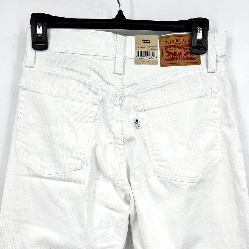 Levi's Womens Wedgie Straight Leg Jeans 27x28 Size 4 White 34964-0184 NWT