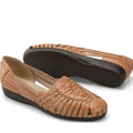 Comfortiva Womens Trinidad Sandals Size 7 Wide Tan Leather Huarache NIB