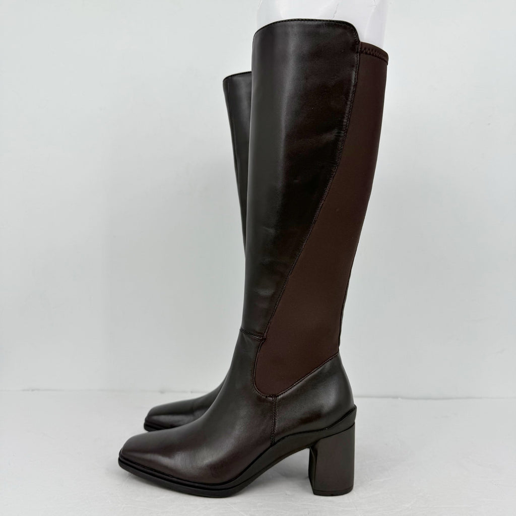 Naturalizer Womens Axel Knee High Boots US 6.5 M Brown Waterproof Leather NIB