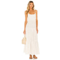 L*SPACE Women's Santorini Summer Maxi Dress Medium Cream Medium Tank NWT