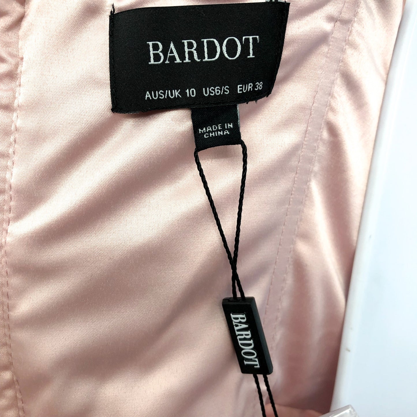 BARDOT Women's Lina Lace Midi Dress Size 6 Pink Rose Sleeveless Lined NWT