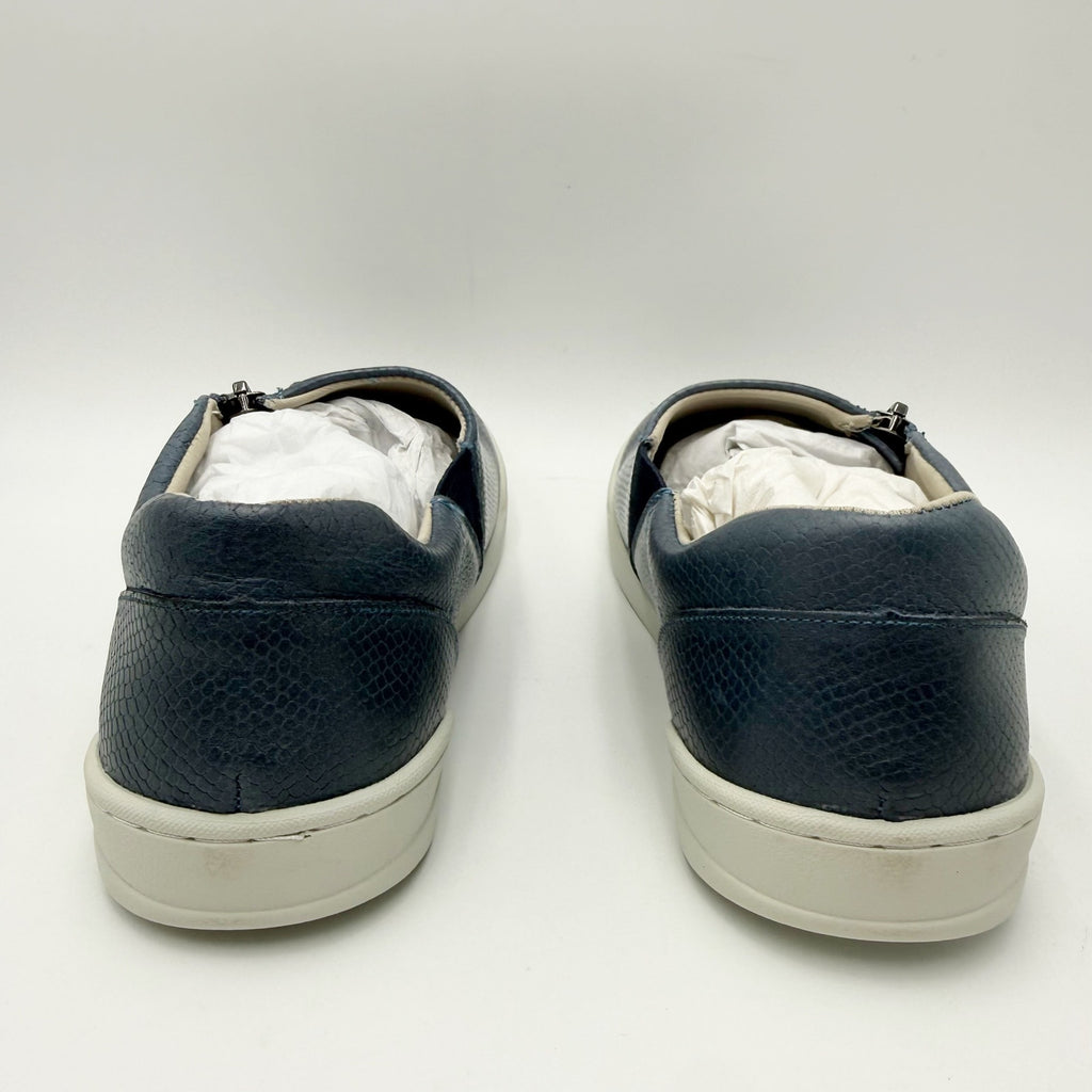 SoftWalk Womens Arezzo Casual Sneakers Size 10.5 M Blue Snake Leather NIB