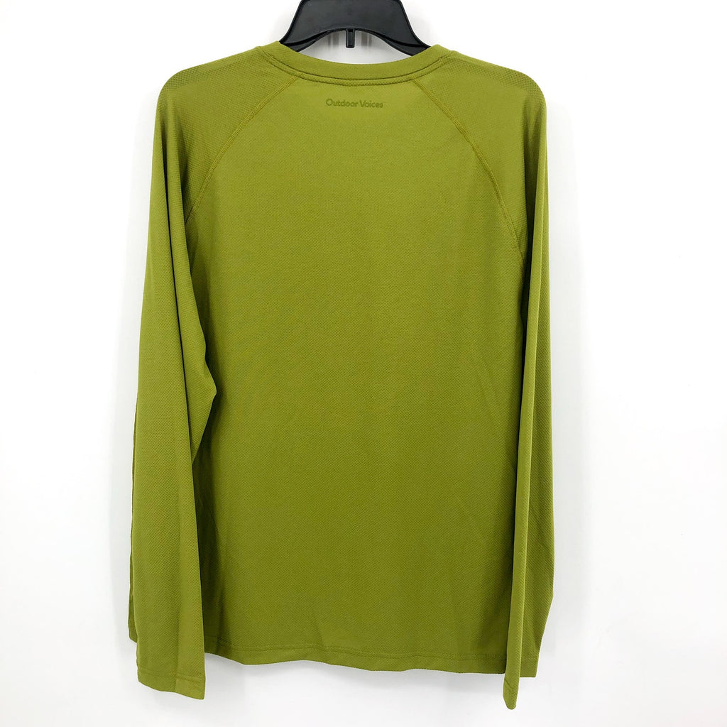 OUTDOOR VOICES Men's FastTrack Longsleeve Tshirt Medium Mossy Green Crewneck NWT