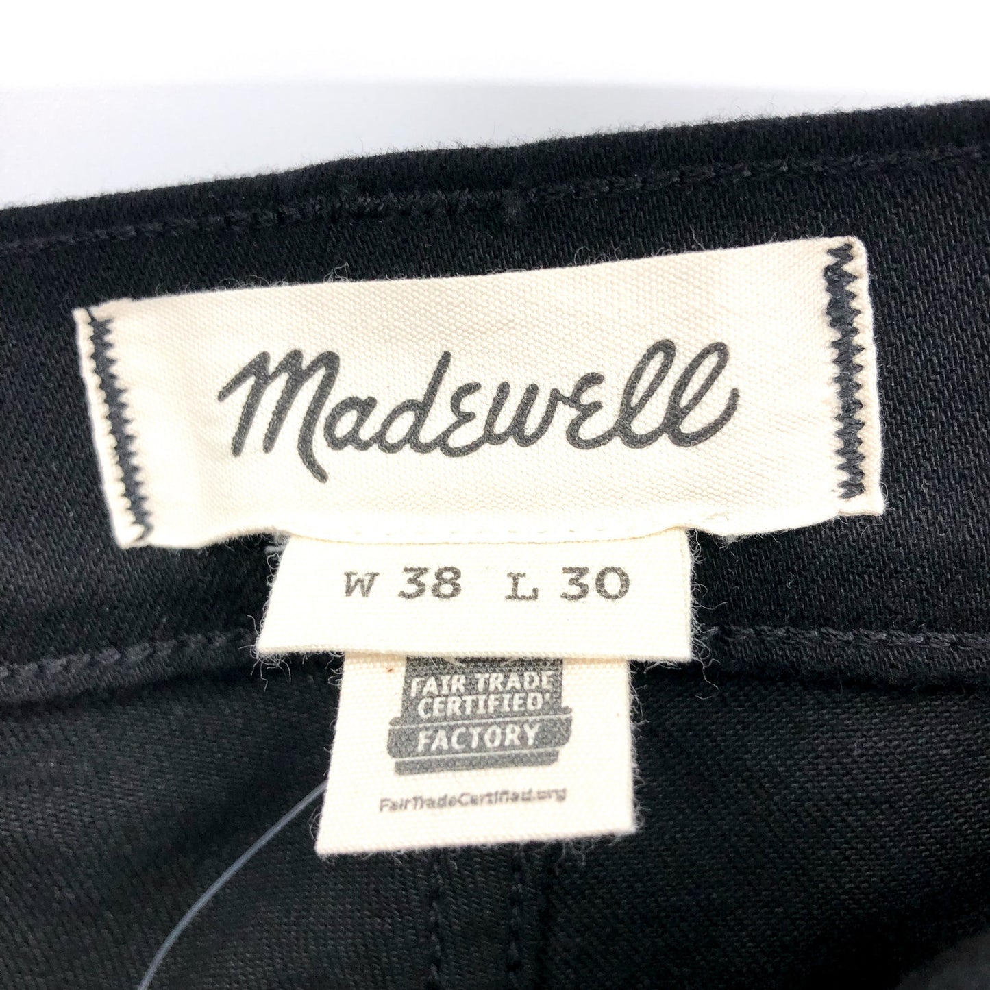 MADEWELL Men's Slim Jeans 38x30 Black Bainhart ND479 COOLMAX Denim NWT
