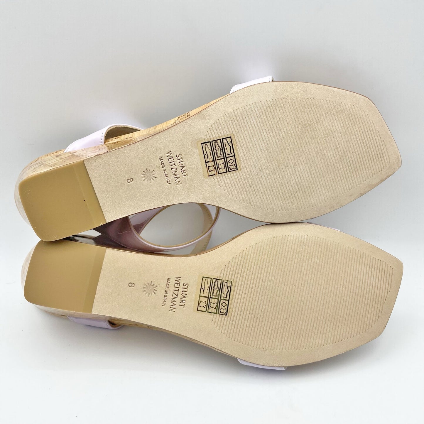 Stuart Weitzman Womens Aleena 50 Wedge Sandal US 8 M EU 38.5 Lilac Leather NWOB
