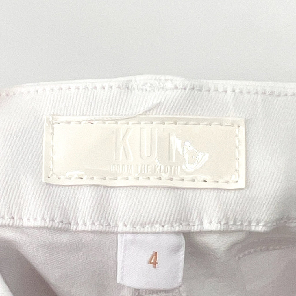 KUT FROM THE KLOTH Meg Wide Leg Jeans Size 4 Optic White High-Rise Fab AB NWT