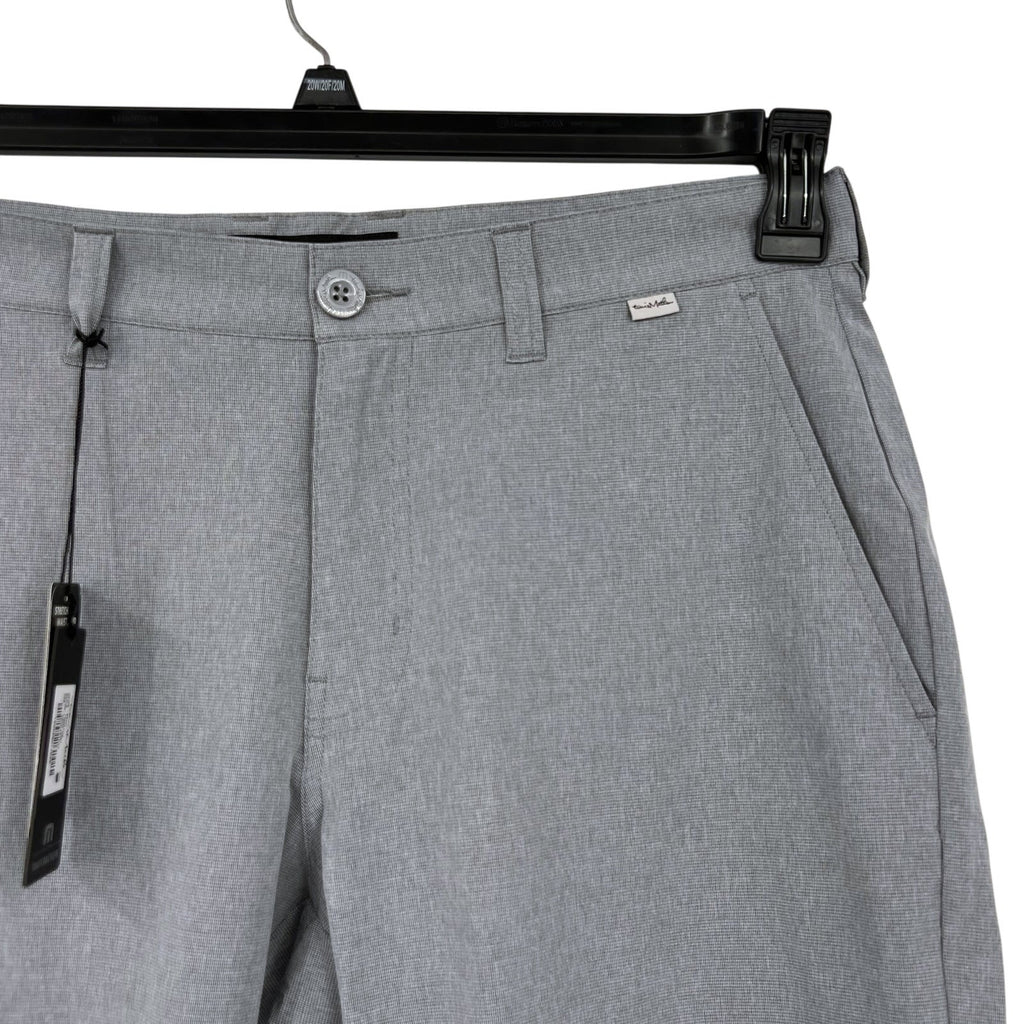TRAVIS MATHEW Men's Beck Golf Shorts Size 32 Light Grey Flat Front Stretch NWT