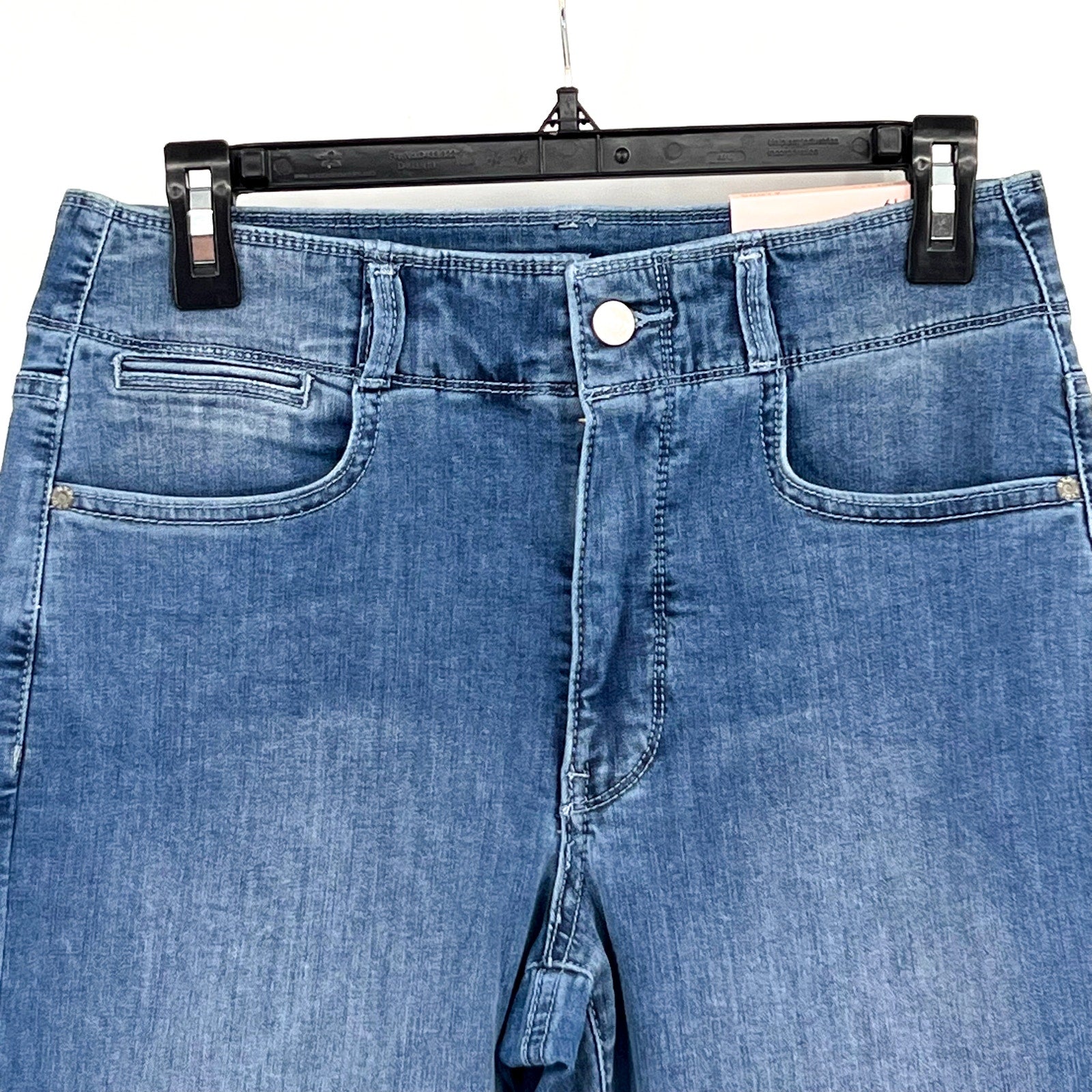 NYDJ Womens Cool Embrace Major Wide Leg Capri Jeans Size 6L Compass Blue NWT