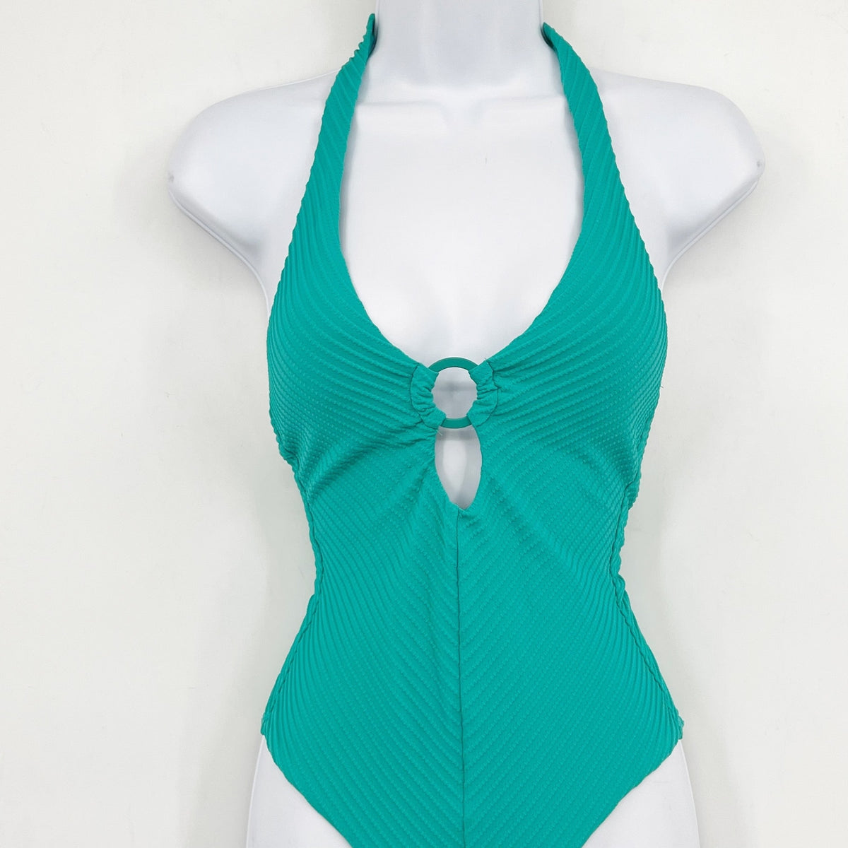 SEA LEVEL SWIM Spinnaker Halter One Piece Swimsuit Size 8 Aqua Green NWT