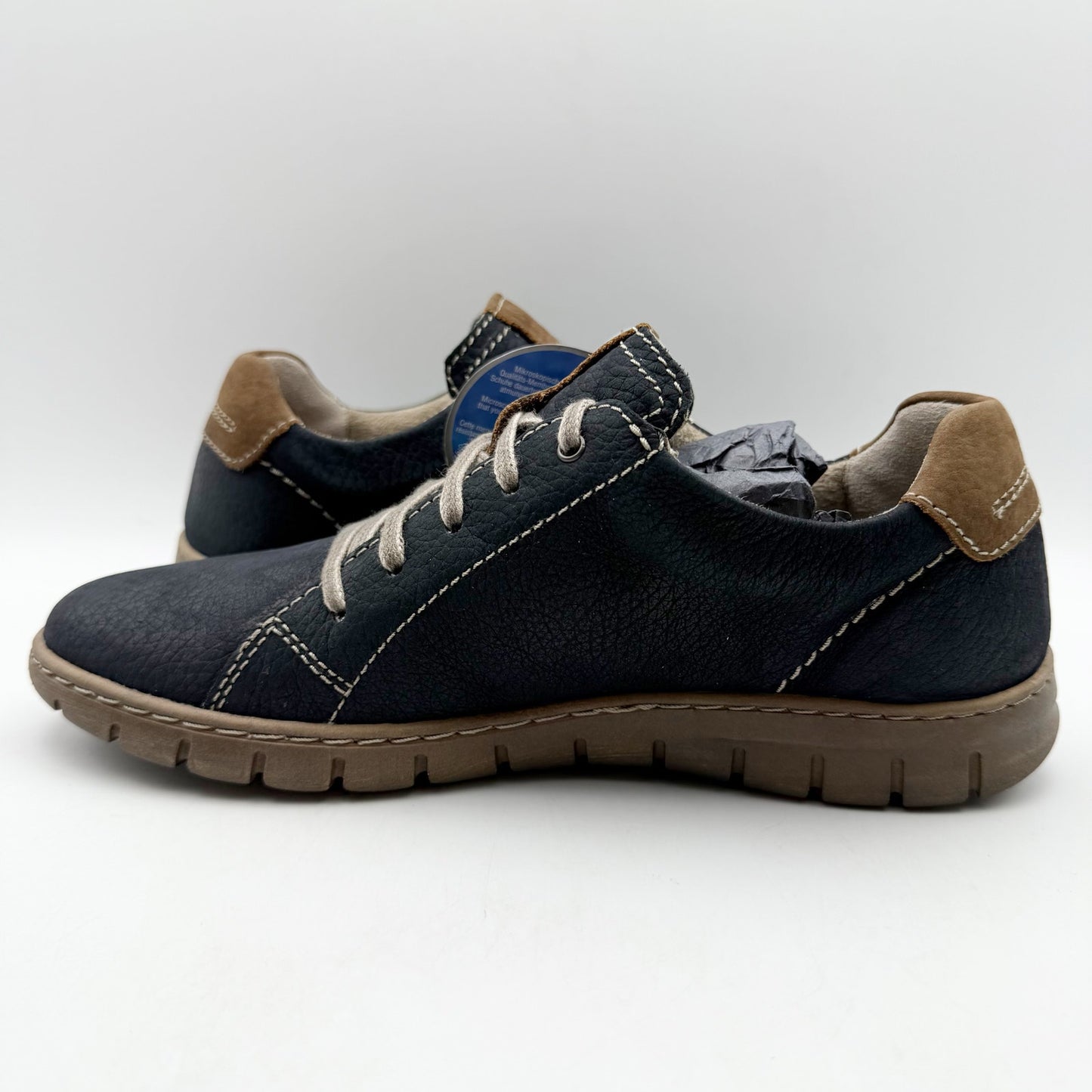 Josef Seibel Womens Steffi 62 Sneaker EU 40 US 9-9.5 Blue Leather Waterproof NIB