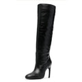 Stuart Weitzman Womens Luxecurve 100 Slouch Boots US 9B Black Leather NWOB