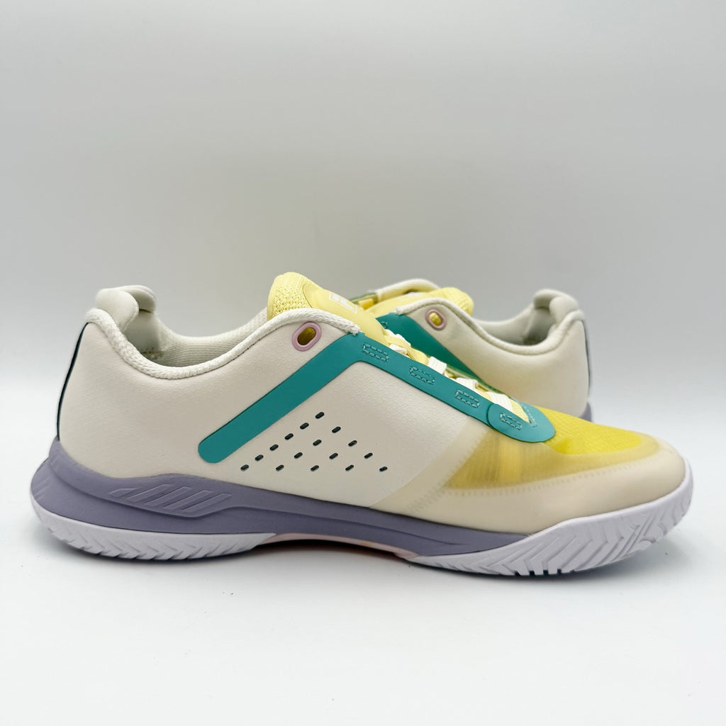 FILA Womens Volley Burst Pickleball Sneakers Size 8 White Yellow Athletic NWOB