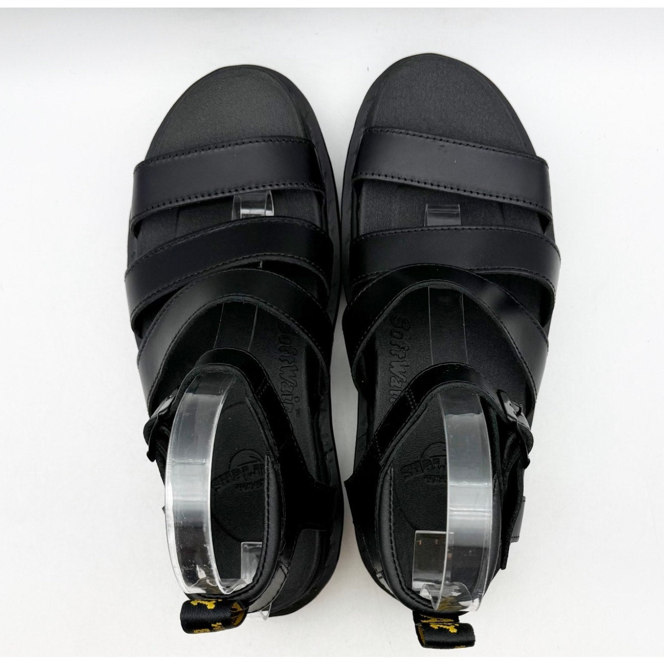 Dr. Martens Womens Blaire Sandals US 9 EU 41 Black Vegan Leather Platform NWOB