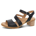 Dansko Womens Tansy Heeled Sandals EU 40 US Size 10-10.5 Black Leather NWOB