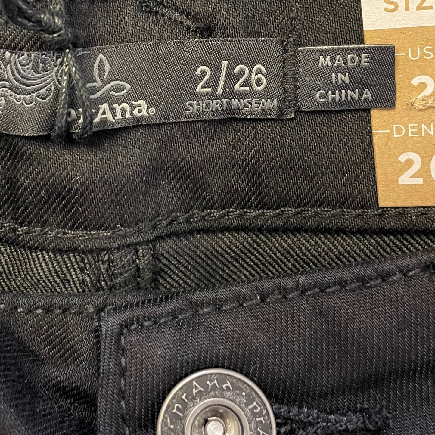 prAna Women's Oday Skinny Jeans Black 2 SHORT